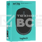 Мышь беспроводная Logitech M170 черный/темно-серый, 1000 dpi, радиоканал, USB, кнопки - 3, фото2