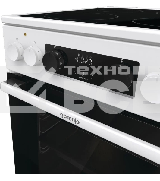 Плита электрическая Gorenje GEC5C61WG белый, конфорок 4 электрических, духовка 70 л, 50 см x 85 см x 59.4 см (без крышки)