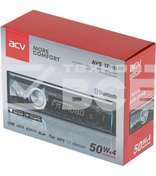 Автомагнитола ACV AVS-1719B 1DIN 4x45Вт