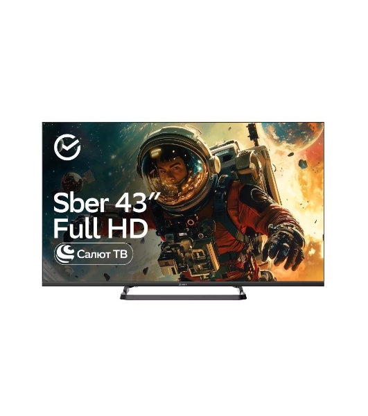 Телевизор Sber 43' SDX-43F3000MBA черный LED FHD 60Hz Smart TV Салют ТВ 1.5GB/8GB
