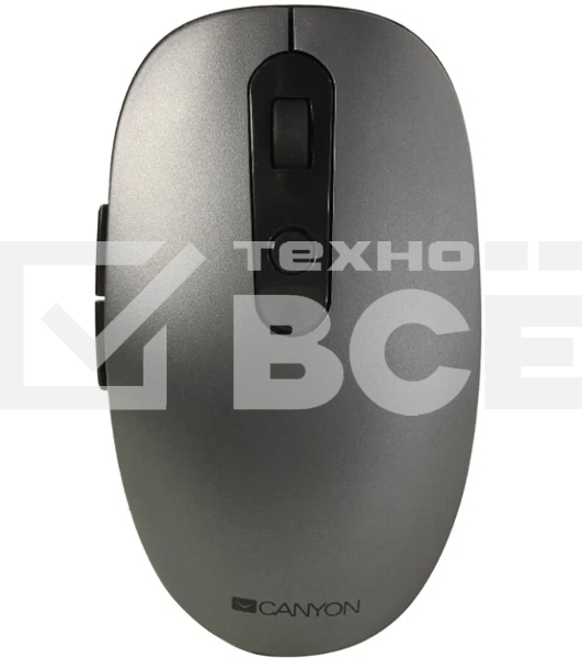 Мышь беспроводная Canyon MW-9 серый, 1600 dpi, радиоканал, Bluetooth, USB, кнопки - 6