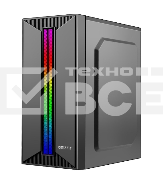 Компьютерный корпус Ginzzu B350 2*USB 2.0,AU RGB