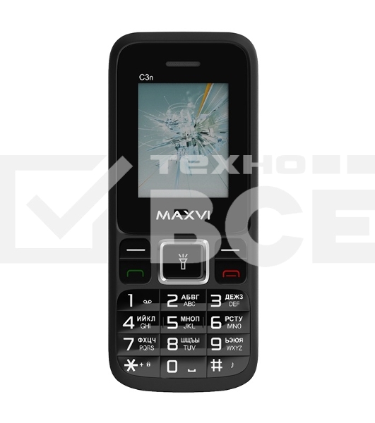 Мобильный телефон Maxvi C3n черный