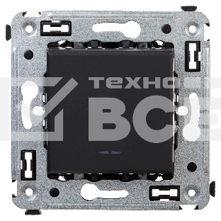 Переключатель одноклавишный DKC Avanti 4412113 'Черный матовый'