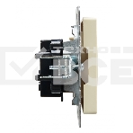 Розетка 1-местная IEK BRITE РС10-1-0-БрКр (BR-R10-10-K10) 10А, без заземления, без защитных шторок, бежевый, фото4