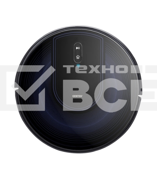 Робот-пылесос Centek CT-2720 черный/синий, 2600 мAч Li-Ion, уборка сухая/влажная, пылесборник контейнер 0.68 л