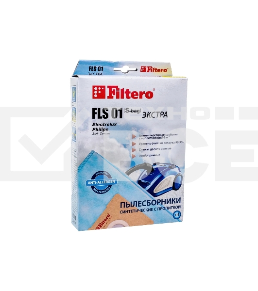 Комплект пылесборников Filtero FLS 01 (S-bag) (4) Comfort, 4 шт в упак.
