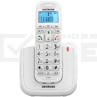 Р/Телефон Dect Decross DC1014 белый АОН