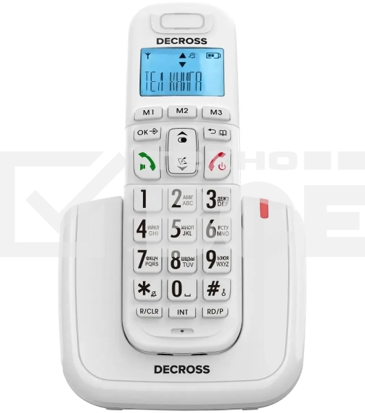 Р/Телефон Dect Decross DC1014 белый АОН