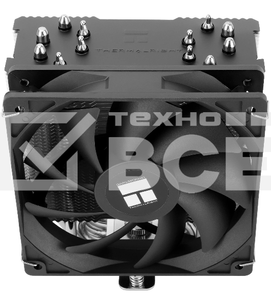 Кулер для процессора Thermalright Burst Assassin 120 SE черный/серебристый (4-pin PWM, 148mm, Al/Cu, 6x6mm, 1x120mm, 66.17CFM, 25.6dBA, 1550RPM, S: 1851/1700/1200/115X, AM5/AM4)