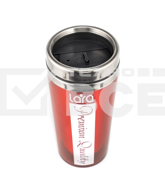 Термокружка Lara LR04-32 500 мл, высота 18 см, диаметр 8 см, стальная внутренняя поверхность