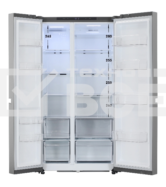 Холодильник LG GC-B257KMHW серебристый двухкамерный 422/206 л., морозилка сбоку, No Frost, Side by Side