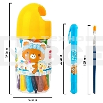 Масляная пастель Deli 72054 с поворотным механизмом, 12 цветов, длина 130мм, диаметр 13мм, пластиковая туба, фото2