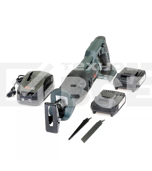 Профессиональная пила сабельная бесщеточная KLPRO KLTKT18B-20 (18 В, Li-ion-2шт, 2.0А·ч, полотна дерево/металл, ЗУ, сумка)