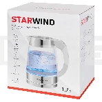 Чайник электрический Starwind SKG2011 1.7л. 2200Вт белый/серебристый (корпус: стекло), фото4
