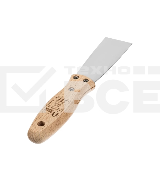 Шпательная лопатка Matrix из нержавеющей стали, 40 мм, буковая рукоятка, EFP