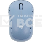 Мышь беспроводная Logitech M221 голубой, 1000 dpi, радиоканал, USB, кнопки - 3, фото 1