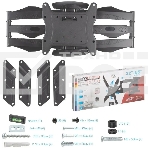Кронштейн для телевизора Arm media COBRA-45 new черный 4 шт/уп. 22'-65', max 45 кг, 4ст св., нак. + 5° -10°, пов. 160°, от ст. 45-495 мм., max VESA 400x400, фото7