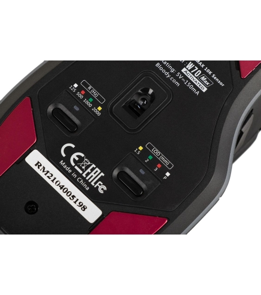 Мышь проводная A4Tech Bloody W70 Max черный, 10000 dpi, USB, кнопки - 9