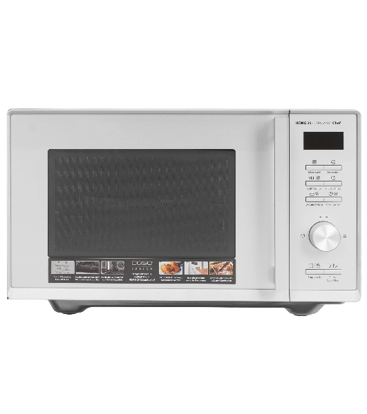 Микроволновая печь CASO HCMG 25 Ceramic Chef серый/черный, 25 л, 900 Вт, переключатели - кнопки