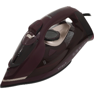 Утюг Vitek VT-IRN1204 бордовый, 2400 Вт, 23 г/мин, 150 г/мин, 450 мл