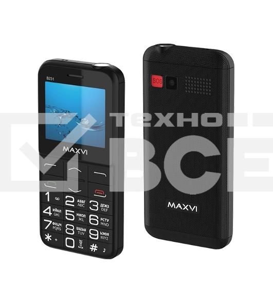 Мобильный телефон Maxvi B231 черный