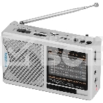 Радиоприемник портативный Hyundai H-PSR160 серебристый USB microSD, фото 1