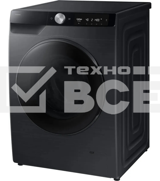 Стирально-сушильная машина Samsung WD11DG6B85BBLP черный, загрузка фронтальная 11 кг, 1400 об/мин, класс: A