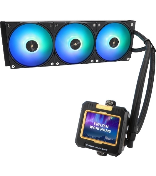 Система жидкостного охлаждения Thermalright Frozen Warframe 360 ARGB Soc-AM5/AM4/1200/1700/1851 черный 4-pin 29.8dB Al LCD Ret (F-WFRAME-360-BL-ARGB)