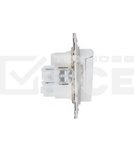 Розетка 1-м SKANDY 16А IP44 с заземл. защ. штроки с крышкой SK-R11W арктич. бел. IEK SK-R16-16-44-K01