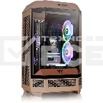 Корпус Thermaltake The Tower 300 Gravel Send коричневый без БП mATX 8x120mm 6x140mm 2xUSB3.0 audio bott PSU, фото 1