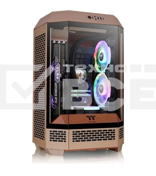 Корпус Thermaltake The Tower 300 Gravel Send коричневый без БП mATX 8x120mm 6x140mm 2xUSB3.0 audio bott PSU