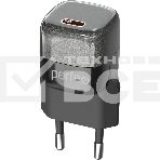 Сетевое зарядное устройство с разъемом PERFEO TYPE-C, GaN, 20W, черный (I4650), фото 1