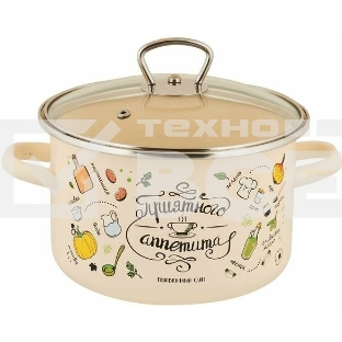 Кастрюля Appetite 1RD181S Приятного аппетита эмалированная сталь 3 л