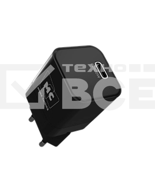 Сетевое зарядное устройство MORE CHOICE (4620202555847) NC86a 1Type-C 3.0A PD 20W для Type-C Type-C, черный
