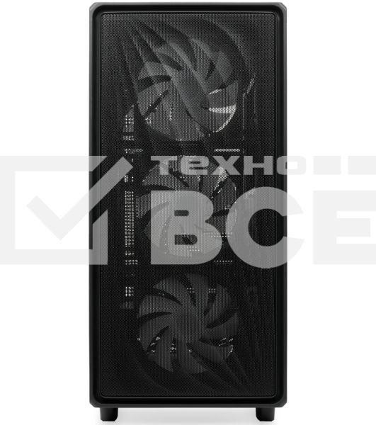 Компьютерный корпус HSPD M510, Mesh Mid Tower, черный, TG, 0.5 SPCC, 4x120мм ARGB ATX, mATX, mITX 180/280/160мм 1x2.5', 1x3.5', 7xPCI 2xUSB-A 3.0 517x277x418мм