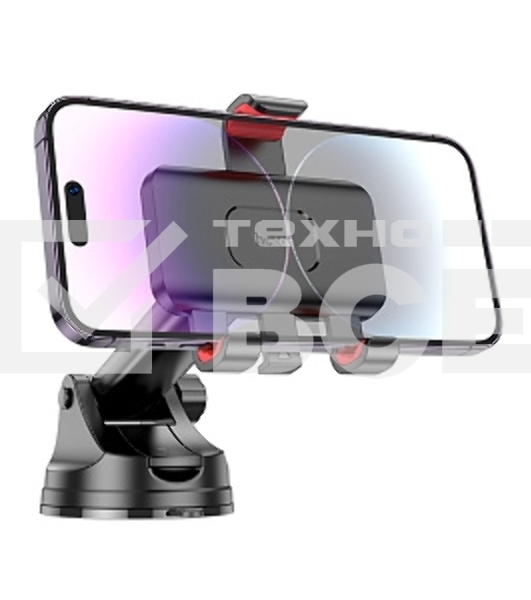 Автомобильный держатель HOCO (6942007605656) H22 красно-черный