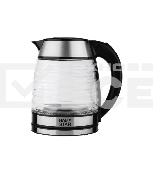 Чайник электрический Homestar HS-1046 1,5 л. стекло, пластик, черный