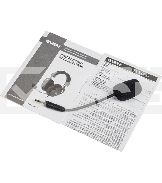Гарнитура проводная игровая SVEN AP-G999MV с микрофоном серый (50 мм, мини-джек (стерео) O 3,5 мм (4 pin))