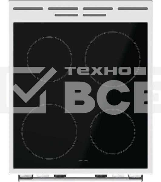 Плита электрическая Gorenje GEC5C61WG белый, конфорок 4 электрических, духовка 70 л, 50 см x 85 см x 59.4 см (без крышки)