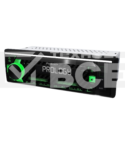 Автомагнитола Prology CMX-235, 1 DIN, Bluetooth, USB Type-A, AUX, пульт ДУ