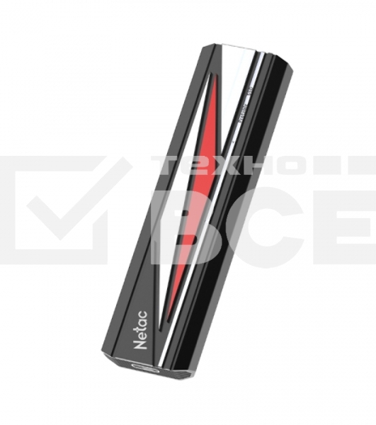 Внешний накопитель SSD Netac ZX20L 1TB USB 3.2 Gen 2 Type-C External SSD, R/W up to 2000MB/1800MB/s, with USB C to A cable and 20Gbps USB C to C cable, 5Y wty