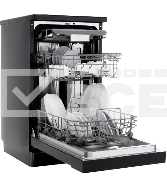 Посудомоечная машина DeLonghi DDWS09S Erea, черный, 45 см