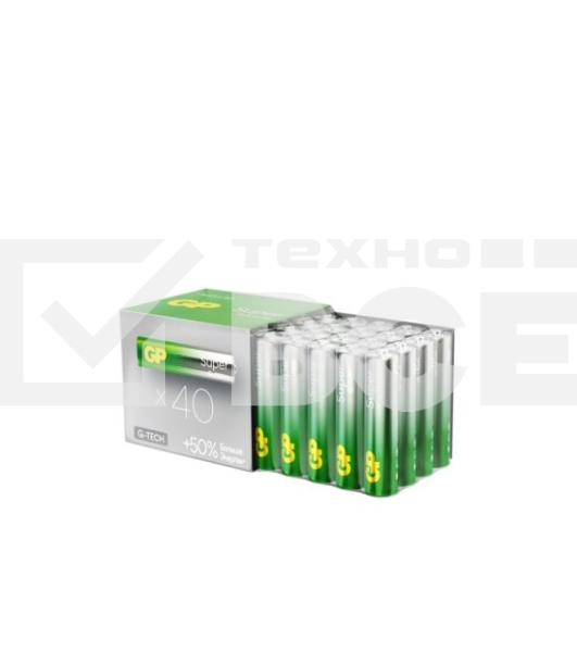 Алкалиновые батарейки GP Super Alkaline G-Tech 24А ААA - 40 шт. в пленке