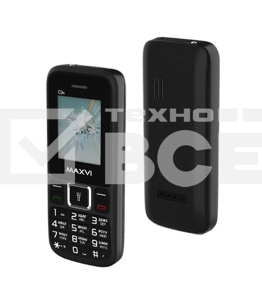 Мобильный телефон Maxvi C3n черный