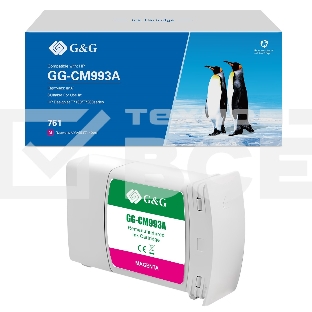Картридж струйный G&G GG-CM993A 761 пурпурный (400 мл) для HP Designjet T7100/T7200