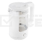 Чайник электрический Energy E-256 1500Вт, 1,5л стекло, белый, фото 1