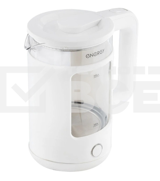 Чайник электрический Energy E-256 1500Вт, 1,5л стекло, белый
