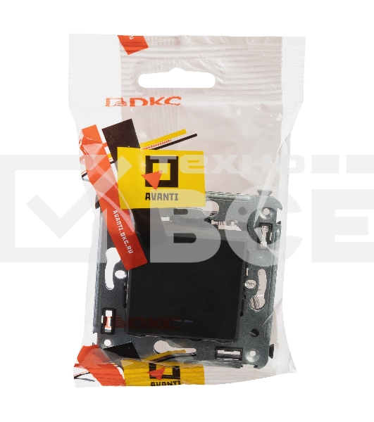 Переключатель одноклавишный DKC Avanti 4412113 'Черный матовый'