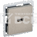 Розетка HDMI IEK BRITE РHDMI-0-БрШ шампань, фото 1